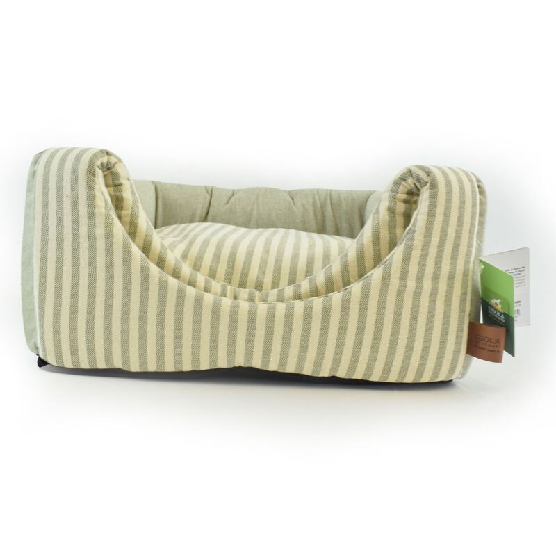 L'Isola dei Tesori Cuccia Cubo Righe Verdi 40x40x40 cm