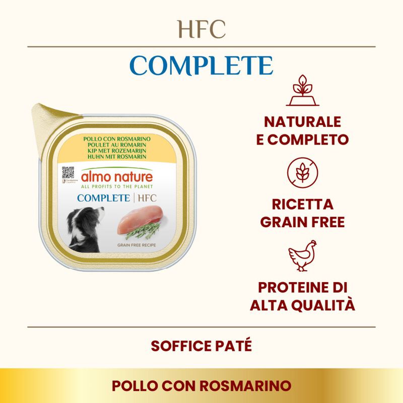 Almo Nature HFC Dog Adult Pollo e Rosmarino 150 gr Almo Nature HFC Dog Adult Pollo e Rosmarino 150 gr
