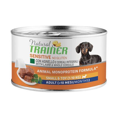 Natural Trainer Dog Sensitive No Gluten Small&Toy Adult con Agnello 150 gr.