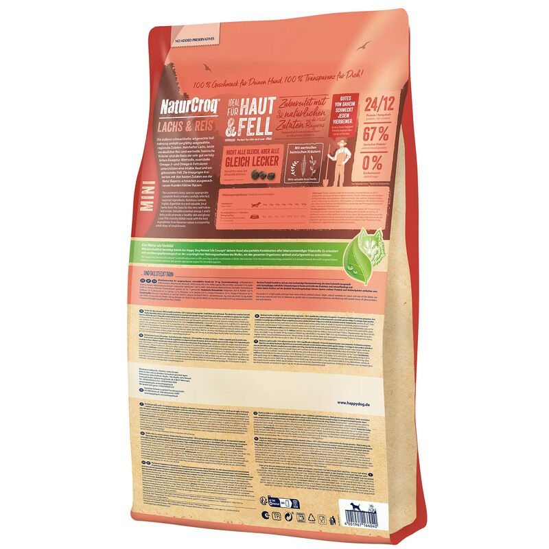 Happy Dog Adult Mini NaturCroq Salmone e riso 800gr