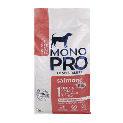 Monopro Dog Adult Medium&Large Grain Free Salmone 12 Kg