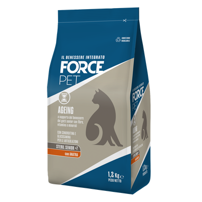 Forcepet Cat Senior 7+ anni Steril Ageing con anatra 1,2kg
