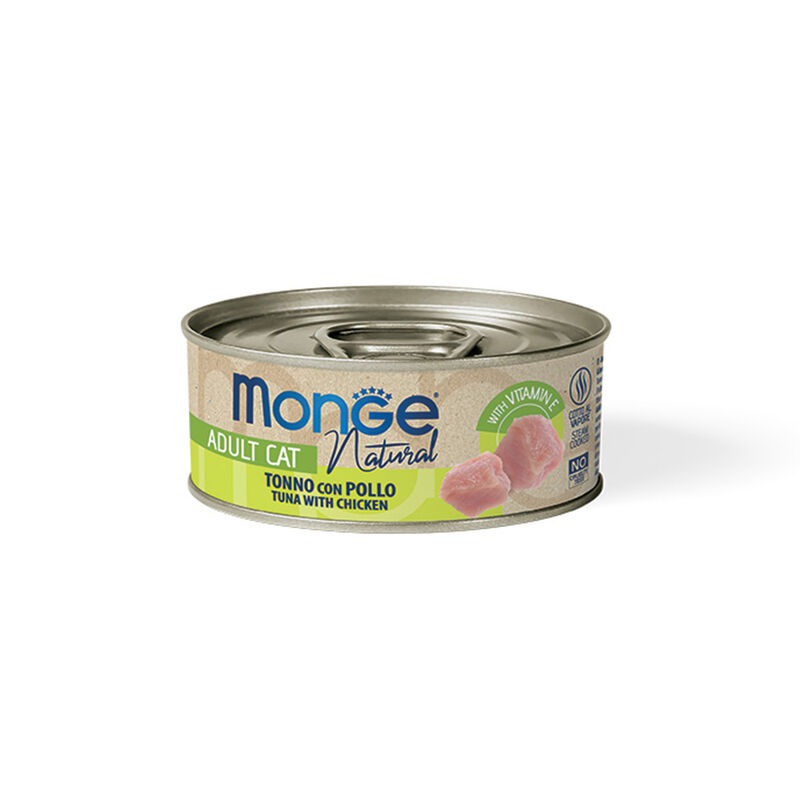 Monge Natural Cat Adult Pezzetti di Tonno a pinne gialle con Pollo 80 gr