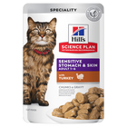 Hill's Science Plan Sensitive Stomach & Skin Cat Adult con tacchino 85gr image number 0