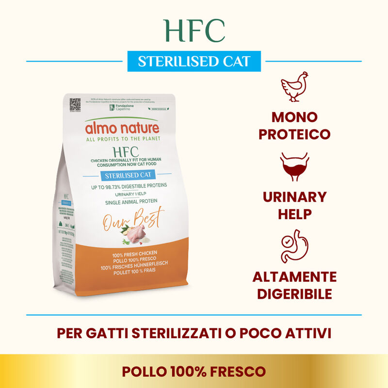 Almo Nature HFC Cat Adult Sterilised Pollo 1,2kg