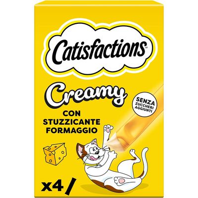 Catisfactions Snack Cremoso per gatti Formaggio 4 pz x 10 gr