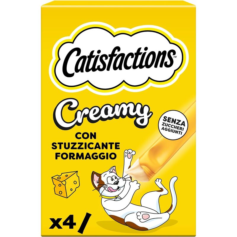 Catisfactions Snack Cremoso per gatti Formaggio 4 pz x 10 gr