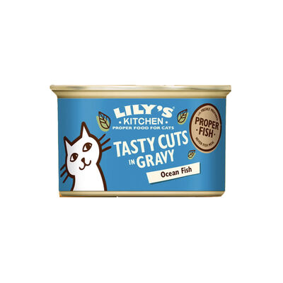 Lily's Kitchen Cat Adult Tasty Cuts Ocean Fish, bocconi di Pesce dell'Oceano 85 gr