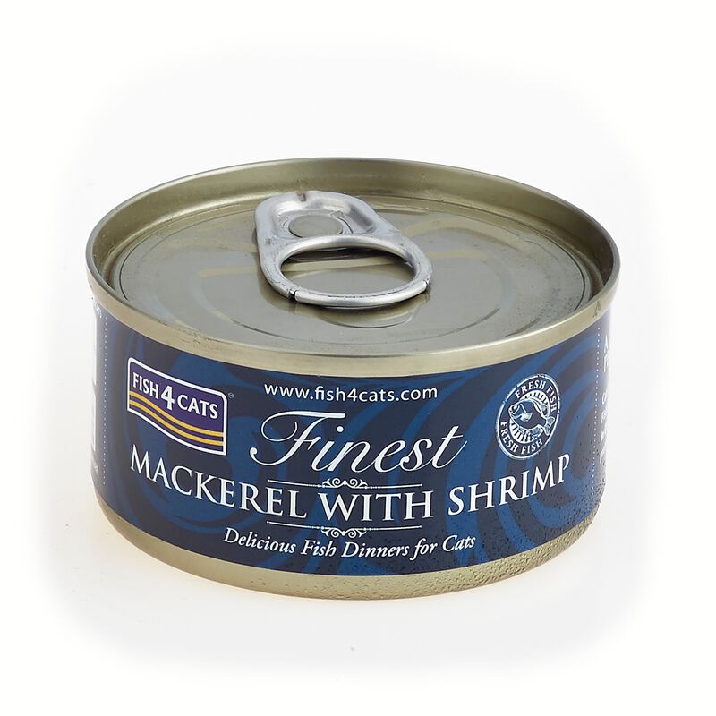 Fish4Cats Finest Cibo Umido per gatti Sgombro e Gamberetti 70 gr