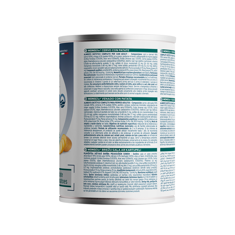 Forza10 Mono Diet Dog Adult Cervo con Patate 400 gr