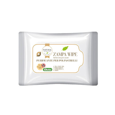 Natural Derma Pet Salviette Zampawipe purificante per Polpastrelli 15 pz