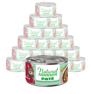 Natural Trainer Pat&eacute; con Salmone per Gatti Adulti 85gr