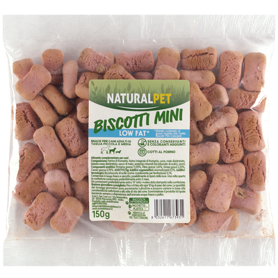 Naturalpet Biscotti Mini Low Fat* per cani 150 gr