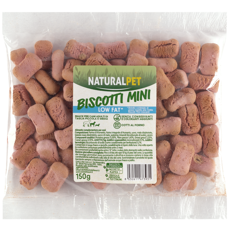 Naturalpet Biscotti Mini Low Fat* per cani 150 gr