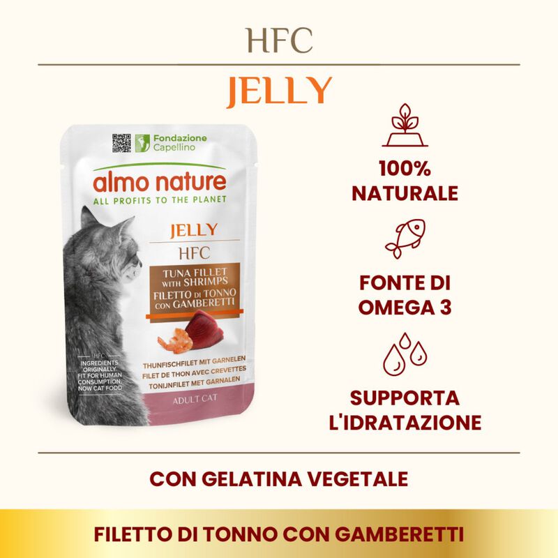 Almo Nature HFC Jelly Cat Adult Gamberetti 55 gr