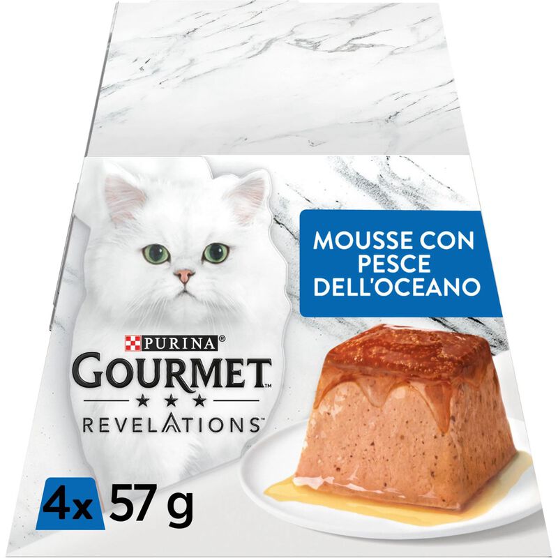 Gourmet Revelation Cat Mousse Pesce dell'oceano 4pz x 57gr