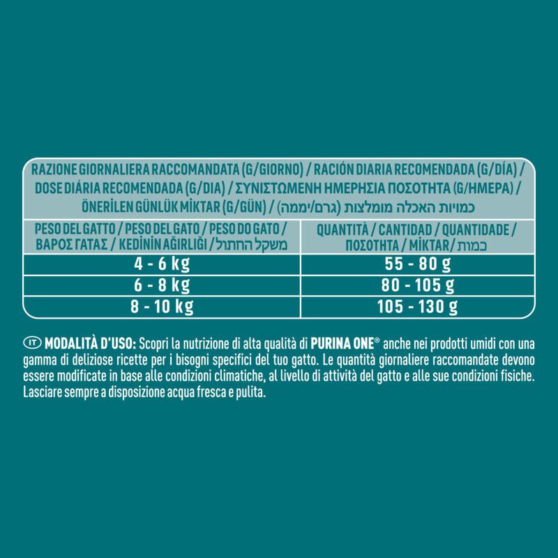 Purina One Cat Adult Sterilised Tacchino e Frumento 800 gr