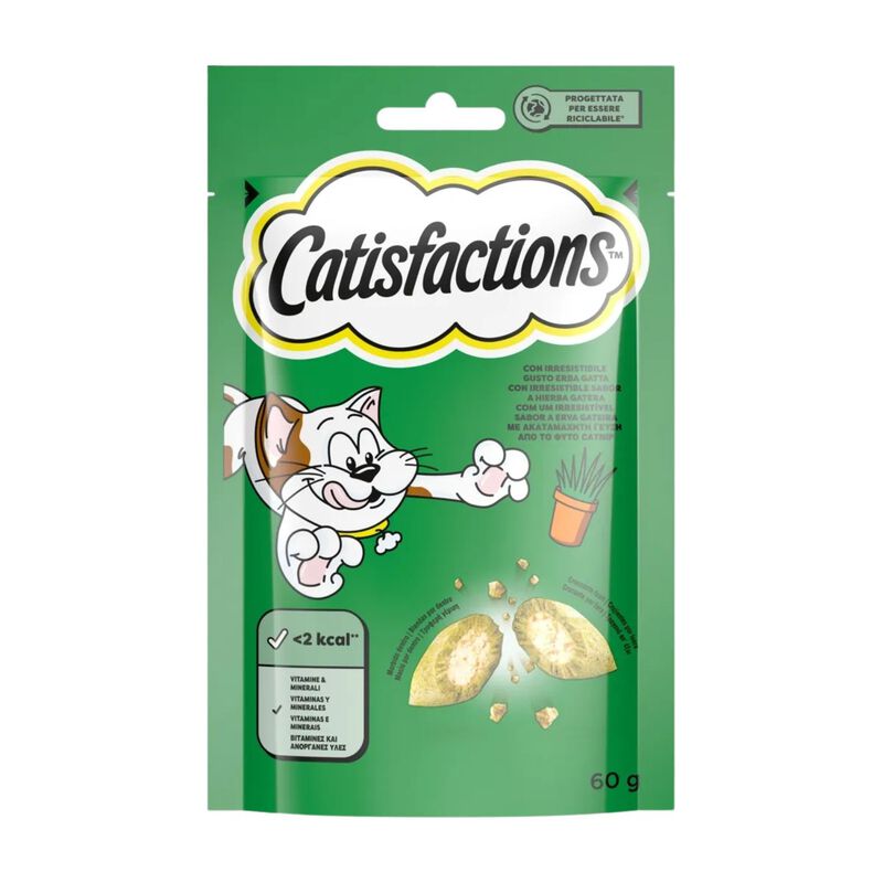 Catisfactions Snack per Gatto con Erba Gatta 60 gr