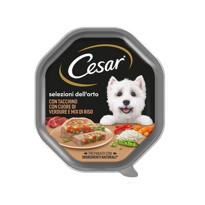 Cesar Dog Selezioni dell'Orto con Gustoso Tacchino Cuore di Verdure e Mix di Riso 150 gr