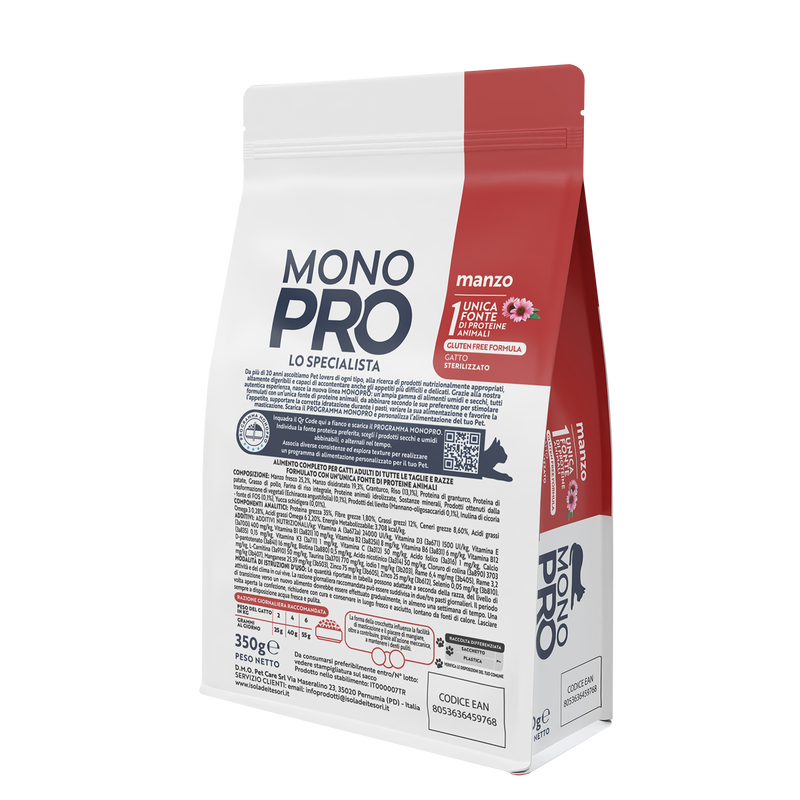 Monopro Cat Adul Sterilized Manzo 350 g
