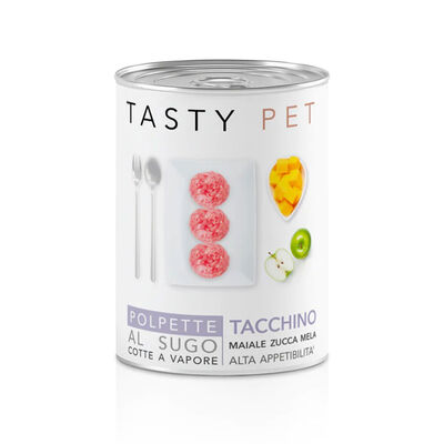 Tasty Pet Dog Adult Polpette Tacchino con mela e zucca 400gr