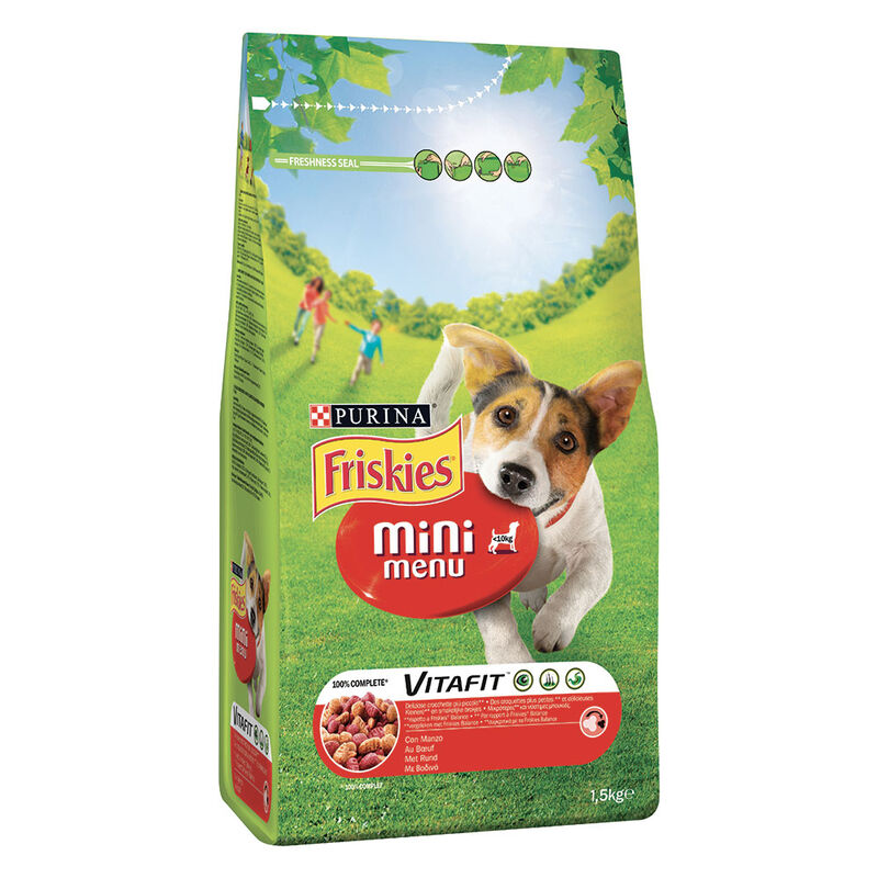 Friskies Dog Adult Mini Vitafit Menu con Manzo 1,5 kg