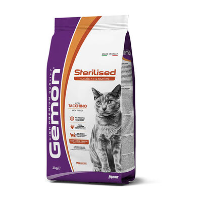 Gemon Cat Adult Sterilised con Tacchino 2 kg