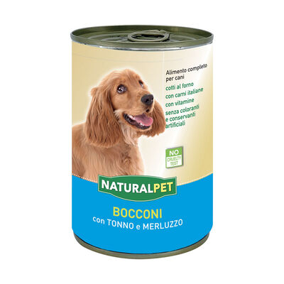 Naturalpet Dog Adult Bocconi Tonno e Merluzzo 415 gr
