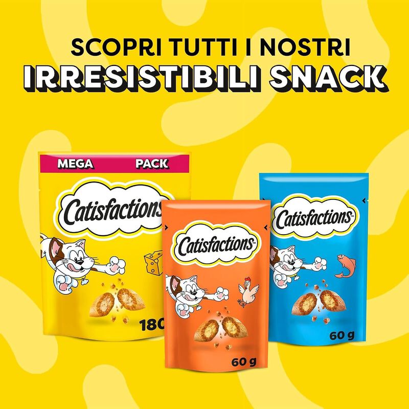 Catisfactions Snack Cremoso per gatti Formaggio 4 pz x 10 gr