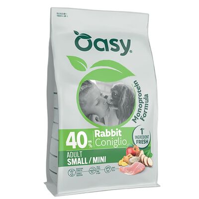Oasy Monoprotein Formula Crocchette per cani adulti Tg Mini Coniglio 800 gr