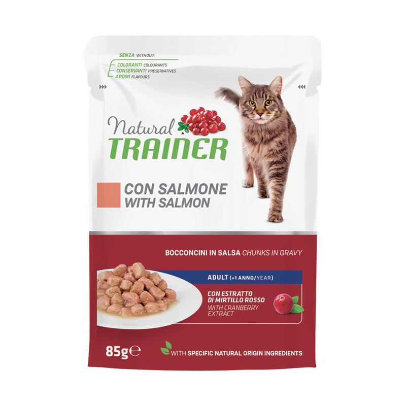 Natural Trainer Cat Adult al Salmone 85 gr