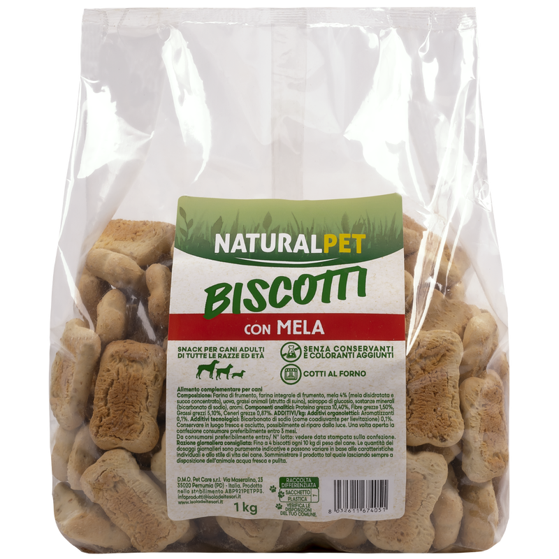 Naturalpet Biscotti con Mela 1Kg