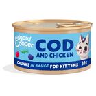 Edgard & Cooper Cat Kitten Bocconcini in Salsa Merluzzo e Pollo 85 gr