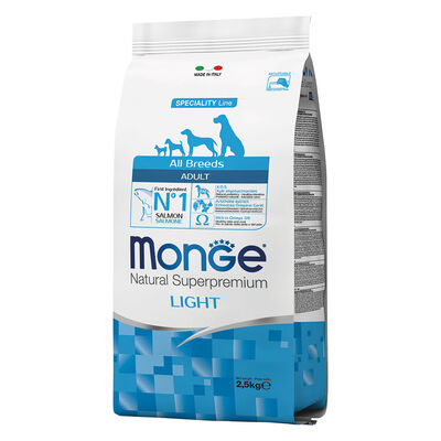 Monge Natural Superpremium Monoprotein Dog Adult Light Salmone con Riso 2,5 kg