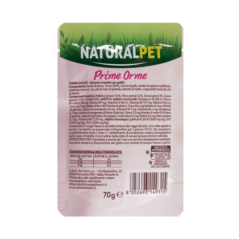Naturalpet Kitten Patè Tonno 70g
