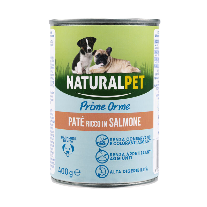 Naturalpet Prime Orme Puppy Paté ricco in Salmone 400gr