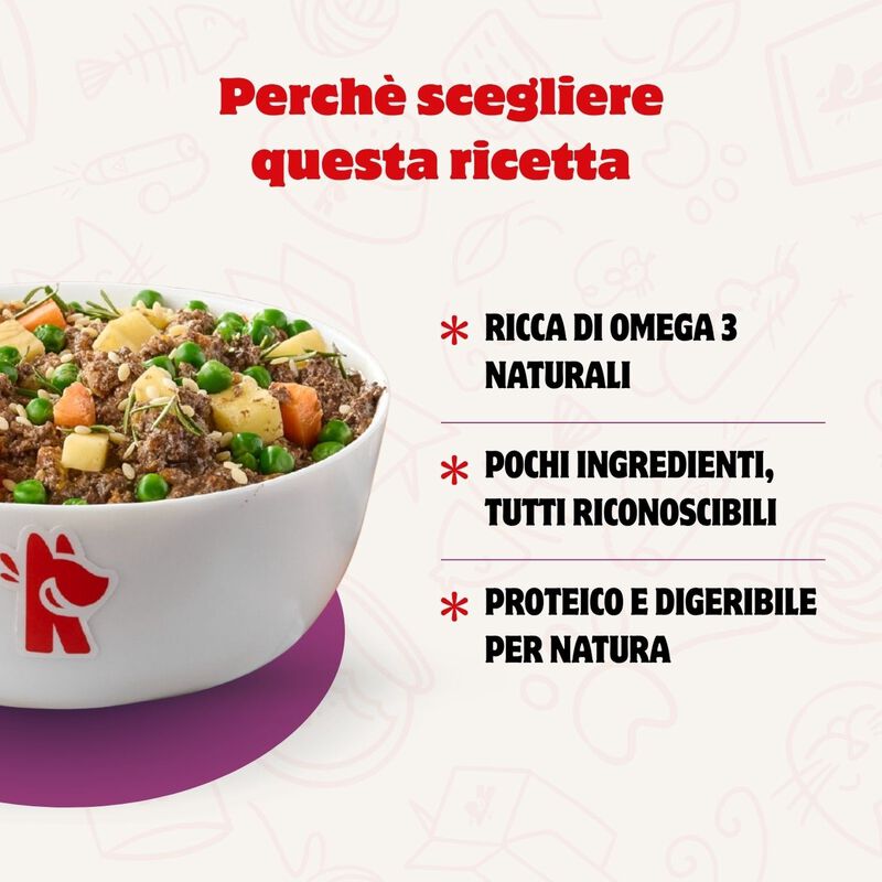Real Bowl Rag&ugrave; per gatti adulti Pesce 80 gr