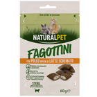 Naturalpet Cat Sterilised Snack Fagottini con Pollo ripieni di latte scremato 60gr