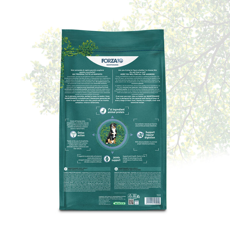 Forza10 Dog Adult Maxi Maintenance con Cervo e patate 12kg