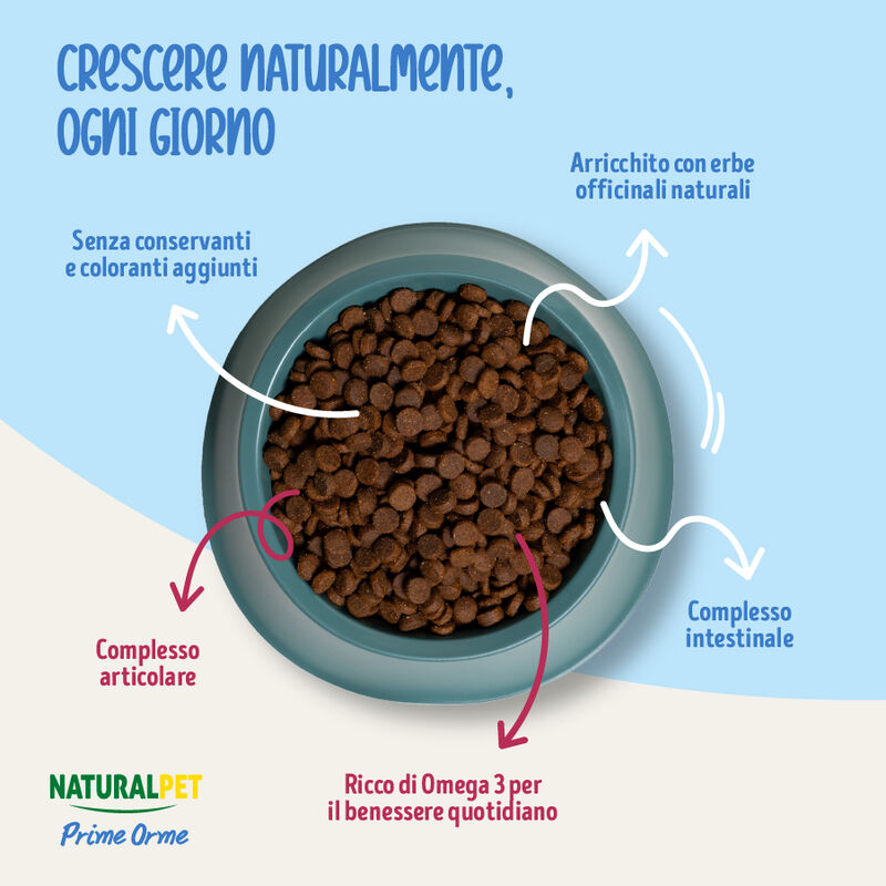 Naturalpet Prime Orme Puppy Medium&Large ricco in Pollo 10 kg