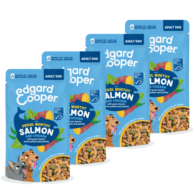 Edgard & Cooper bocconcini per cani adulti Salmone e pollo 150 gr