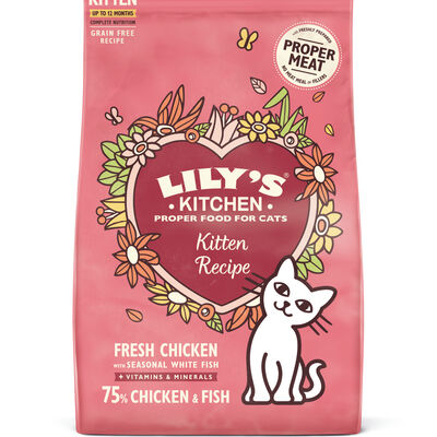 Lily's Kitchen Cat Kitten Chicken & White Fish, Pollo e Pesce Bianco 800 gr