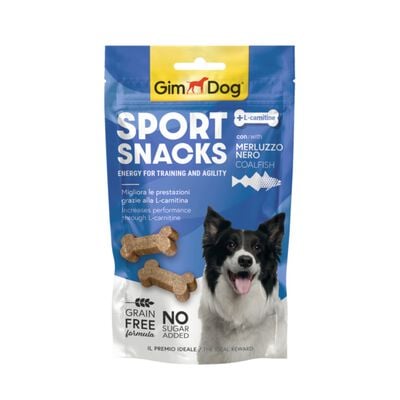 Gimdog Sport Snack per cani con Merluzzo 60 gr