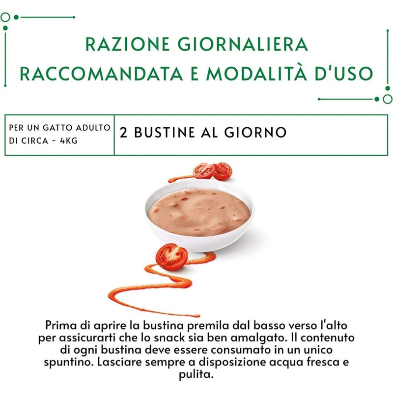 Gourmet Nature's Creations Snack per gatti Exquisite Puree Manzo e Pomodoro 5 x 10 gr