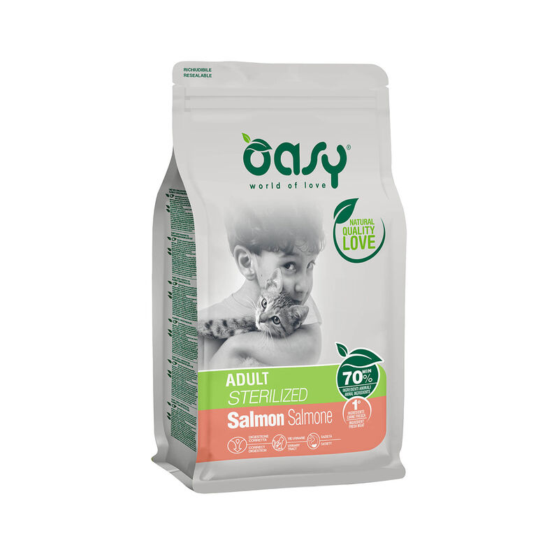 Oasy Cat Adult Sterilised Salmone 300 gr