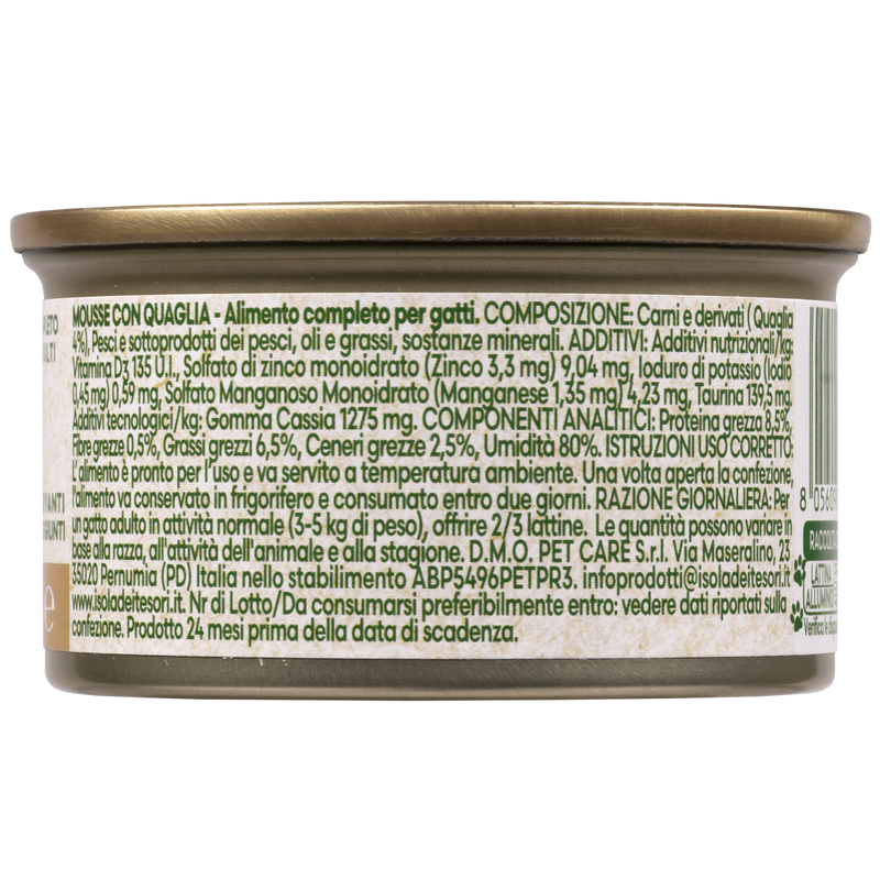 Naturalpet Cat Adult Mousse con Quaglia 85 gr