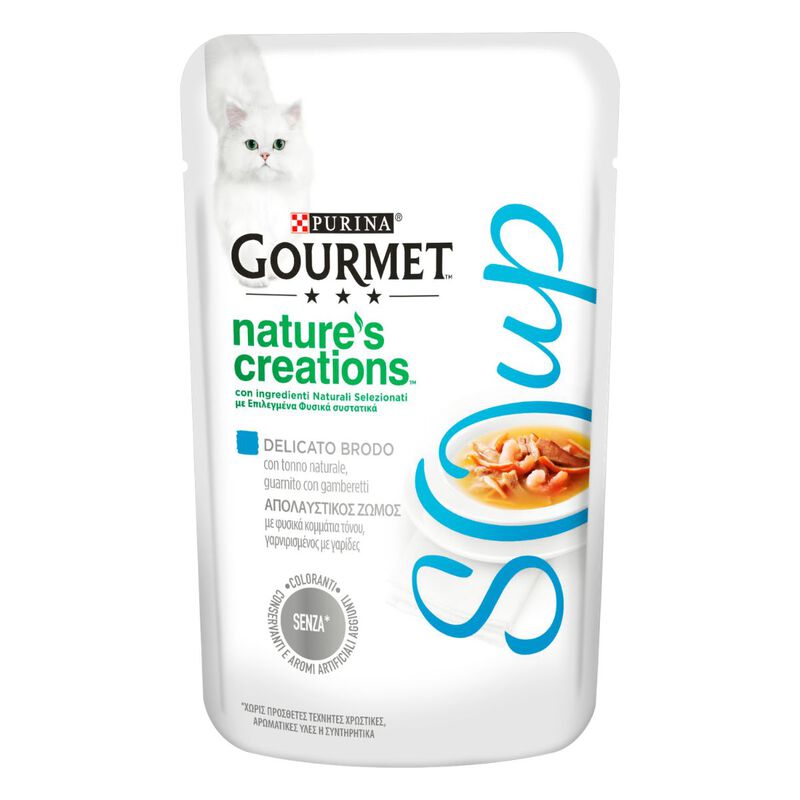Gourmet Nature's Creation Soup Cat Adult Tonno&Gamberetti 40 gr