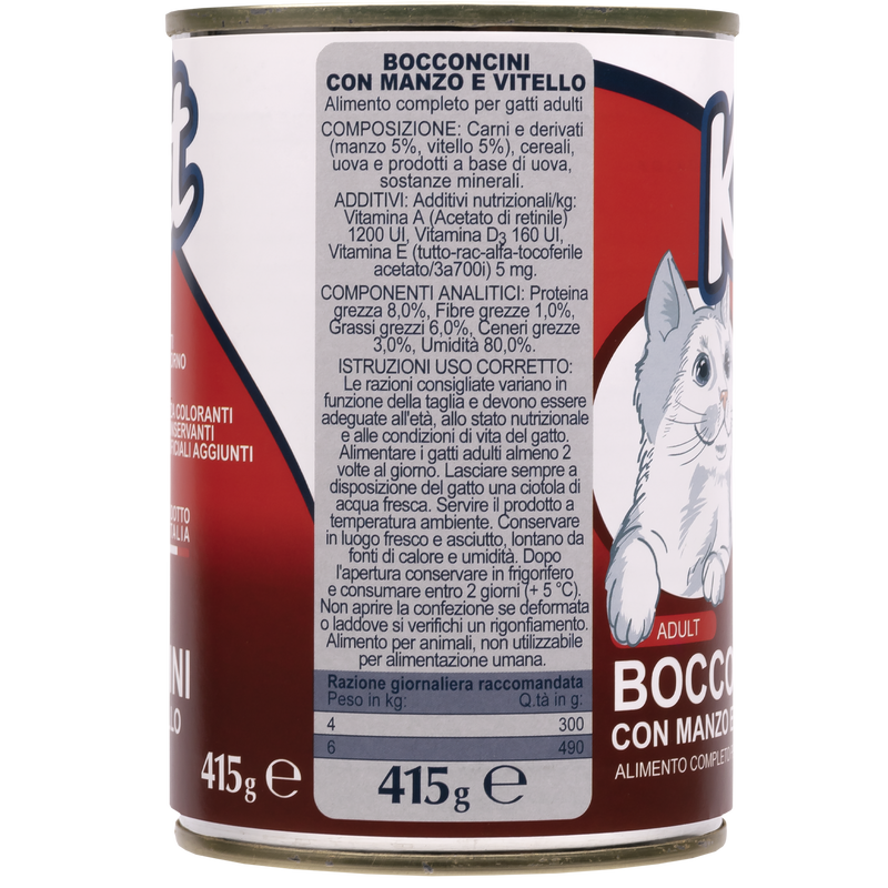 Ket Adult All breeds Bocconcini Manzo e Vitello 415 gr