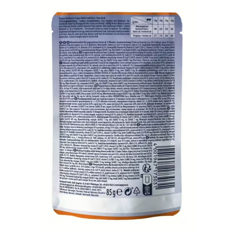 Happy Cat Culinary Anatra in Salsa 85 gr