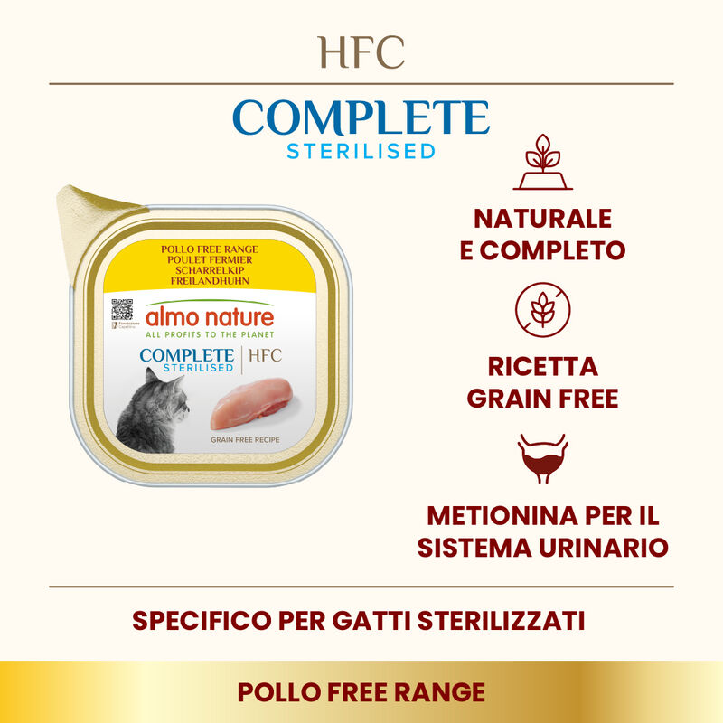 Almo Nature HFC Complete Cat Adult Sterilised Pollo 85g